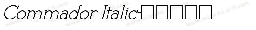 Commador Italic字体转换